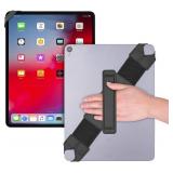 joylink Universal Tablet Hand Strap Holder, 360 Degrees Swivel Leather Handle Grip with Elastic Belt, Secure & Portable for 12.9 Tablets (iPad Pro 2018),Black