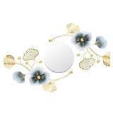 Tandefio MultiPcs Metal Decorative for Living Room Metal Ginkgo Leaf Modern Creative Wall Decor Art Hanging Decor for Entrance Bedroom Living Room(Vintage Gold,16.inches)