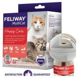 FELIWAY MultiCat 30 Day Cat Calming Plug In Pheromone Diffuser Starter Kit, 48ml - Helps Reduce Conflicts and Signs of Tension in Multi-Cat Households