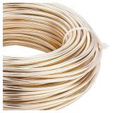 BENECREAT 82 Feet 9 Gauge Aluminum Jewelry Craft Wire - Bendable Metal Sculpting Wire for Garden, Model Making, Floral, Arts & Crafts Making - Champagne Yellow