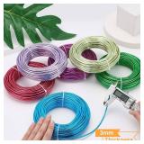 BENECREAT 82 Feet 9 Gauge Aluminum Jewelry Craft Wire - Bendable Metal Sculpting Wire for Garden, Model Making, Floral, Arts & Crafts Making - Champagne Yellow