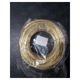 BENECREAT 82 Feet 9 Gauge Aluminum Jewelry Craft Wire - Bendable Metal Sculpting Wire for Garden, Model Making, Floral, Arts & Crafts Making - Champagne Yellow