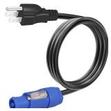 LCMLA 3-Prong NEMA 5-15P to PowerCON Cable 20A 3 Pin PowerCon Input Connector to NEMA 5-15P Connector Cord for Outdoor Stage Light LED Screen-1.2M/3.9FT