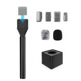 ZealSound Mic Handle for DJI Mic Mini/2/3, RODE Wireless GO 2/3, Hollyland Lark M1/C1, BOYA Mini & More, Wireless Lavalier Microphone Holder for Interviews, Vlogging, YouTube, TikTok, Reporting