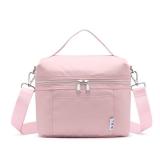 NOL Natural Organic Lifestyle Insulated Lunch Bags for Women Cooler Bag Lightweight Nylon Waterproof Lunch Box For Work (Medium, Pink)