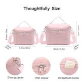 NOL Natural Organic Lifestyle Insulated Lunch Bags for Women Cooler Bag Lightweight Nylon Waterproof Lunch Box For Work (Medium, Pink)