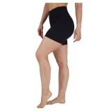 Yogalicious Womens High Waisted Biker Shorts Squat Proof Workout Yoga Short - Single Pack Black 5 Elastic Free - Medium