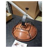 Jealoeur Bird Bath Deck Mounted 12 Inches, Deck Adjustable Steel Clamp 3.5 Inches, Balcony Railing Birdbaths Unheated(Brown)
