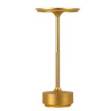 KROPTIB Table Lamp,LED Rechargeable Desk Light,3 Color Dimming Portable Battery Lamp, 5000mAh Waterproof Table Light with Memory Function,for Indoor/Outdoor/Dinner/Patio/Restaurant(Gold)