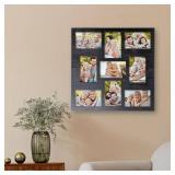 APPEARS NEW - MONT PLEASANT Collage Picture Frames 4x6, 4x6 Picture Frames Collage for Wall Decor Set of 9, Multi Family Photo for Gallery Decor, Hanging Display,Tabletop Stand for Living Room