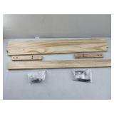 Modern 29 Wall-Mounted Coat Hooks with Shelf and 5 Double Metal Hooks for Entryway, Bedroom, Living Room, Bathroom(Natrual)