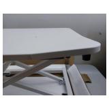 Decoholic White Small Single 24 inch Scissors Lift Keyboard and Mouse Riser,Height Adjustable Standing Desk Converter,for Ergonomic Sit Stand Workstations (24 inch WH) - corner broken (see images)