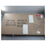 FACTORY SEALED - W Home Romantic-Sling Lounge Chair, Natural/Beige