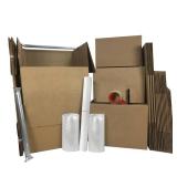FACTORY SEALED - UBMOVE Wardrobe Moving Boxes Kit #, Small, Medium, Large & Shorty Wardrobe Boxes, Packing Paper, Tape, Dispenser, Bubble Roll & 1 Marker, Aparment Moving Boxes Kit  - Retail: $59