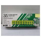APPEARS NEW - Hobby Lobby 35 Super Bright Indoor/Outdoor Light Set - Green - Powers On/Tested