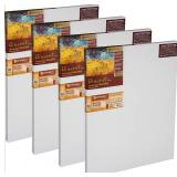 MASTERPIECE Z1VM-2440 Vincent Pro 7/8 Deep Monterey 10.5 oz Cotton Medium Texture Stretched Canvas 24" x 40" White - one canvas included