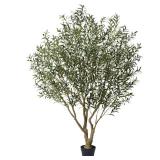 APPEARS NEW - Verinatural Olive Tree Artificial Indoor 8ft - UV Resistant Large Fake Plants - Realistic Faux Olive Tree in Pot - Tall Artificial Plants Outdoor for Home, Patio, Living Room, Office Dec