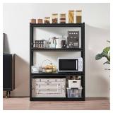 VEVOR Storage Shelves, 2400 lbs, 4 Tier Garage Storage Shelving, 15.5 D x 47" W x 72" H Adjustable Metal Shelves for Garage Shelves Utility Rack Shelf, Ideal for Kitchen, Warehouse, Basement, Black  -