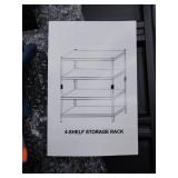 VEVOR Storage Shelves, 2400 lbs, 4 Tier Garage Storage Shelving, 15.5 D x 47" W x 72" H Adjustable Metal Shelves for Garage Shelves Utility Rack Shelf, Ideal for Kitchen, Warehouse, Basement, Black  -