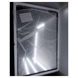 APPEARS NEW - ANDY STAR Mirror for Bathroom 24X36 Inch, Matte Black Mirror Rounded Rectangle Mirror Metal Tube Framed Wall-Mounted Vertically/Horizontally  - Retail: $170