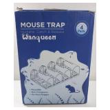 APPEARS NEW - 4 Pcs Humane Mouse Traps Indoor for Home, Live Mouse Trap, Reusable Mice Trap Catcher for House & Outdoors (4Pack)