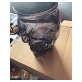 2 skull mason jars with lids