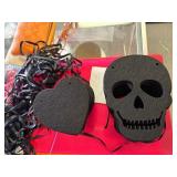 40 Felt skulls and hearts to make a banner