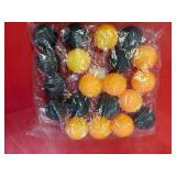 20 + orange and black ping pong balls