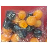 20 + orange and black ping pong balls