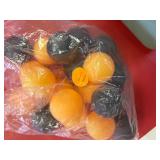 20 + orange and black ping pong balls