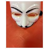 2 plastic guy fawkes masks