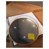 Round Mirror, 18 inch Round Bathroom Mirror for Over Sink, Gold Metal Frame Round Wall Mirror, Circle Mirrors for Wall, Bathroom Vanity Mirror, Decorative Mirrors for Living Room, Bedroom, Entryway - 