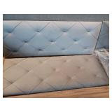 Peel and Stick Headboard for Queen Size, Upholstered Velvet Fabric Wall Mounted Headboard, Pack of 4 Panels (Each 31.5\"x11.5\", Light Gery)