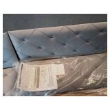 Peel and Stick Headboard for Queen Size, Upholstered Velvet Fabric Wall Mounted Headboard, Pack of 4 Panels (Each 31.5\"x11.5\", Light Gery)