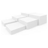 PecMuikee Buffet Risers, Food Risers for Buffet Table, Display Stand Shelf for Catering Dessert Collectibles Jewelry Figures Show, Acrylic Cube Display Nesting Risers with Hollow Bottoms 6PCS
