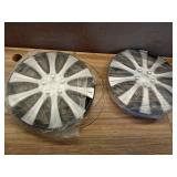 Hubcap Wheel Cover Replacement R15 Hub Caps Universal Wheel Rim Cover ABS Material Exterior Accessories Snap On Car Truck SUV -Set of 2 (15-Inch, Silver-Black)