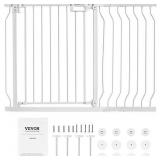 VEVOR 29.5-46.4\" Gate for Stairs, Extra Tall Auto Close Dog Gate for The House, Easy Install Pressure Mounted Pet Gates for Doorways, Easy Walk Thru Wide Safety Gate- White