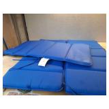 20"x 43" Solid Outdoor Chair Cushion Cobalt Blue - Room Essentials (Set of 3) - Retail: $90