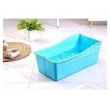 G Ganen Plastic Foldable Bathtub for Shower Portable Ice Bath Tub Blue 30Inch - Retail: $59