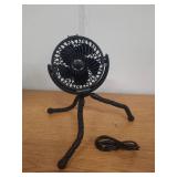 4 in. Personal Octopus Clip on Fan in Black
