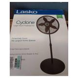 Lasko Cyclone 18  Adjustable Large Room Pedestal Fan  3 Speeds  54.5  H  Black - Retail: $175