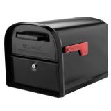 Architectural Mailboxes 6300 Oasis 360 Post Mount Locking Drop Mailbox - Black - Retail: $99