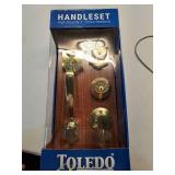 Toledo Fine Locks Double Cylinder Polish Brass Handle Set V1601COCAUS3 - Retail: $77