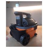 4 Gal. 5.0 Peak HP Portable Shop Vacuum Wet Dry Vac with Fine Dust Filter, Locking Hose and Attachments WD4070 - Retail: $100