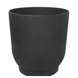 Tierra Verde Round 19.5-in W x 19.5-in L Black Rubber Indoor/Outdoor Self Watering Planter - Retail: $59