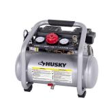 2 Gal. 135 PSI Portable Electric Oil-Free Quiet Jobsite Air Compressor with Dual Pressure Gauges and 1-Quick Coupler - Retail: $179