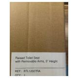 Bath SafetyRaised Toilet Seat Product Description: Elev.Toilet Seat w/ RemArms,RTL,1 EA