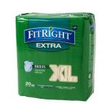 Pack of 4 ,FitRight OptiFit Extra Briefs with Tabs  Adult Incontinence Brief  Moderate Absorbency  X-Large  56 -64   20 Count - Retail: $80