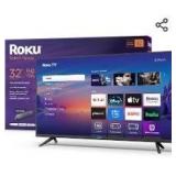 Roku Smart TV 2025  32-Inch Select Series, 1080p Full HD TV â Roku TV with Voice Remote  Flat Screen LED Television with Wi-Fi for Streaming Live Local News, Sports, Family Entertainment - Retail: $1