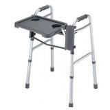 DMI Walker Tray  Rollator Tray  Mobility and Walker Accessory Tray Table Fits Most Standard Walkers  Folding with Two Cup Holders and Tool Free Assembly  16 x 11.8